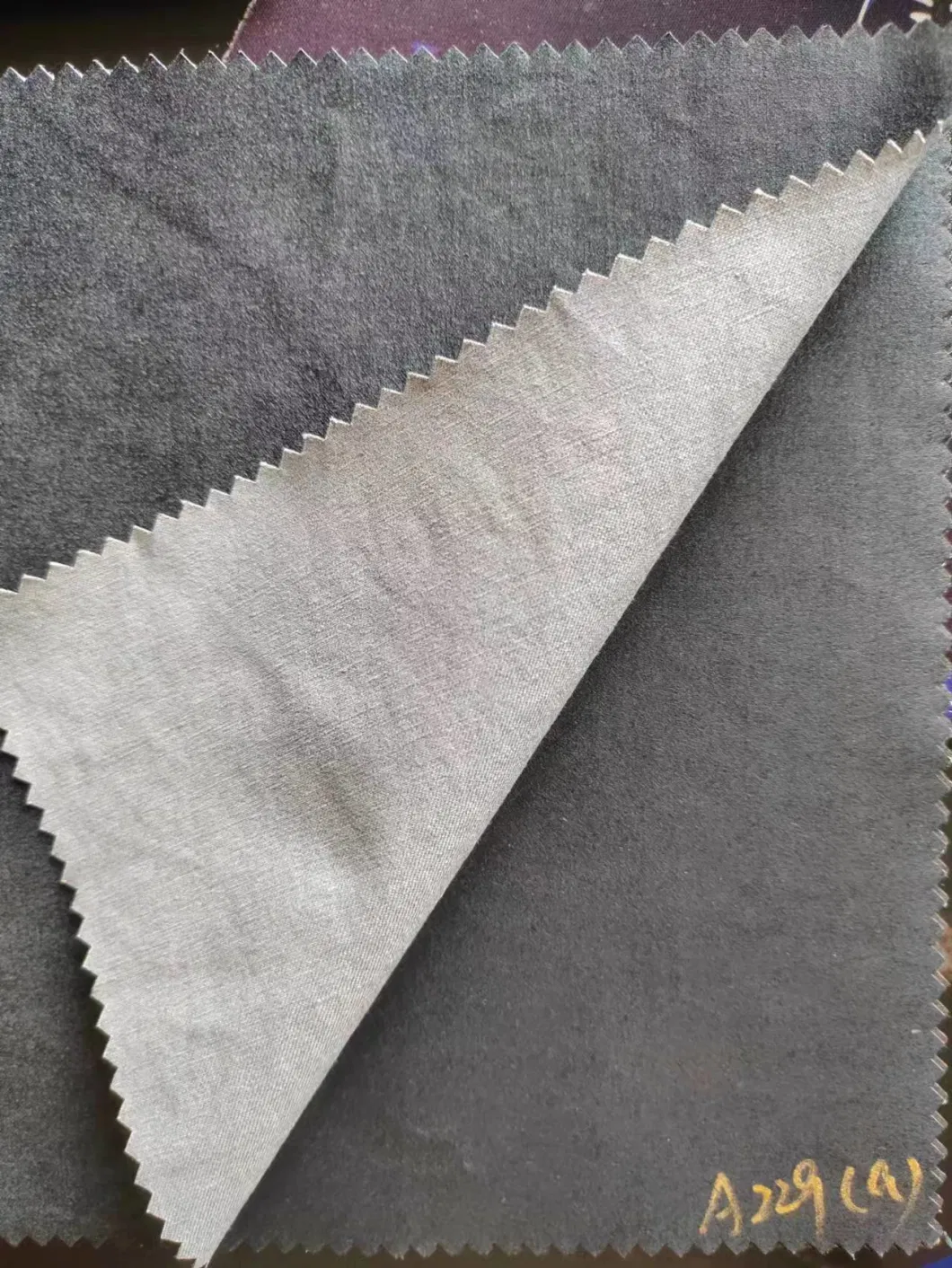 Wax Coated Nostalgic Washed Cotton Polyester Suede Fabric for Shell Fabric